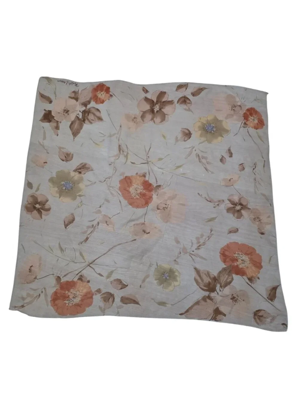 Vintage Ralph Lauren Rectangular Floral Silk Scarf 30